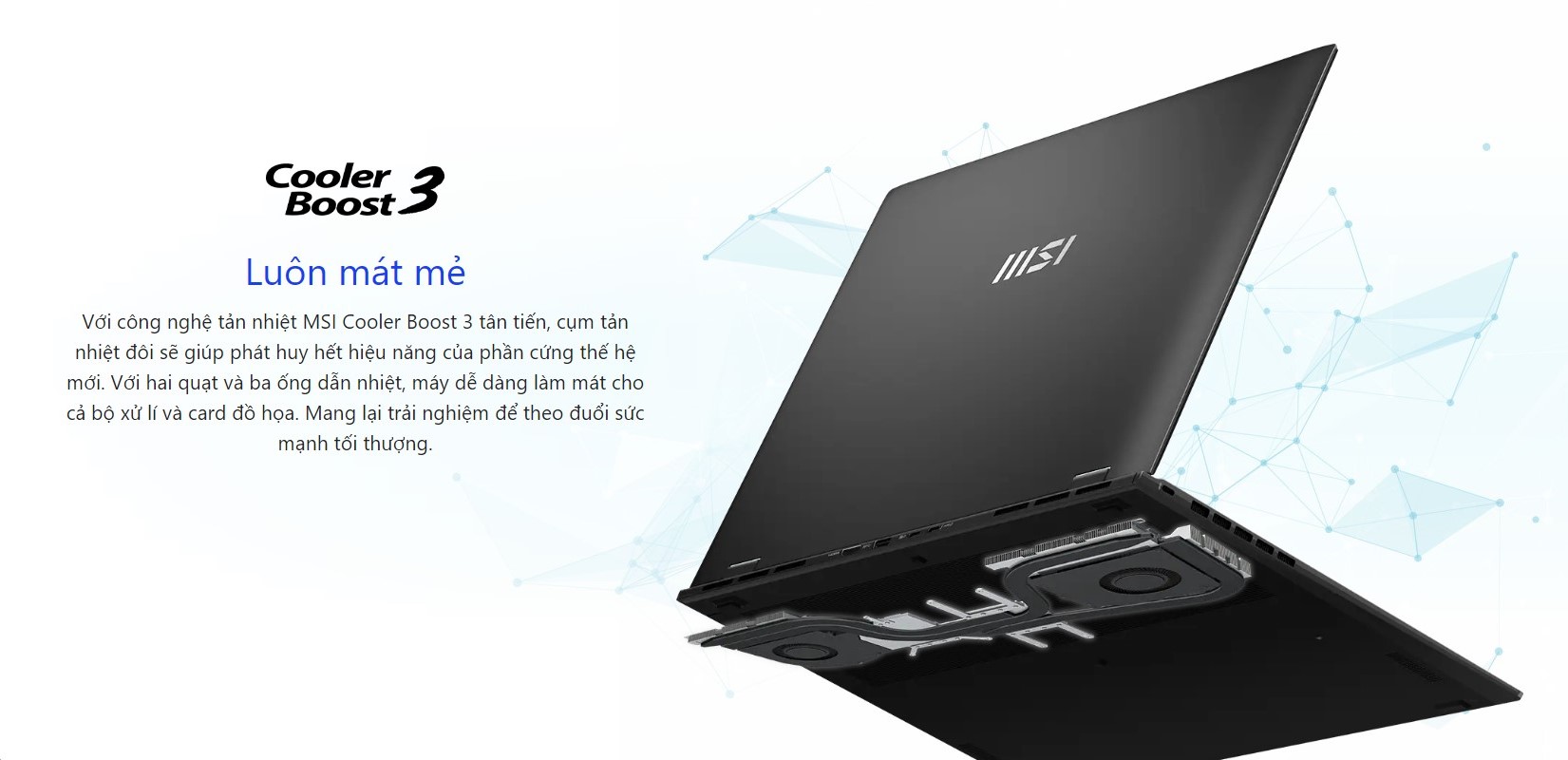 Cooler Boost 3 của Laptop MSI Prestige 16 AI Studio B1VFG