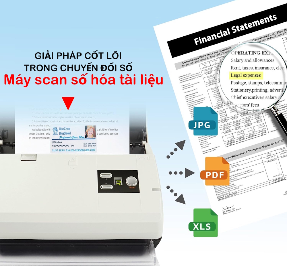 Máy scan số hóa tài liệu tốc độ cao, chuyên nghiệp