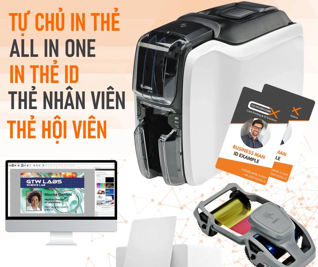 in thẻ ID, thẻ nhân viên, thẻ hội viên, thẻ ra vào