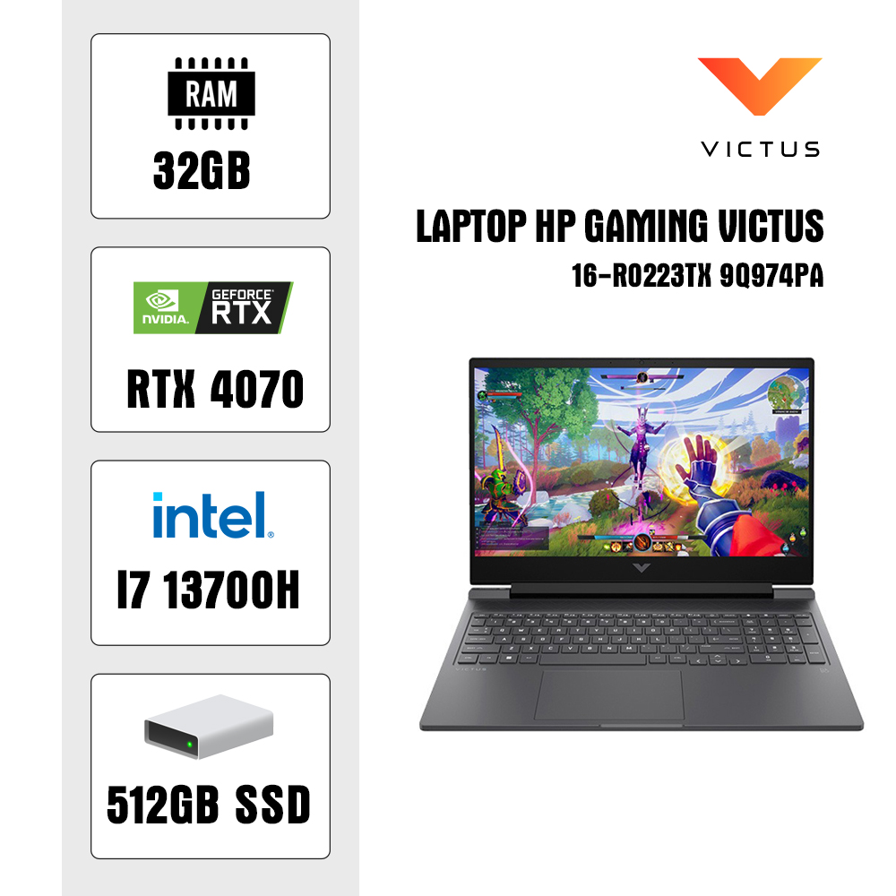 Laptop HP Gaming Victus 16-r0223TX 9Q974PA ảnh 1