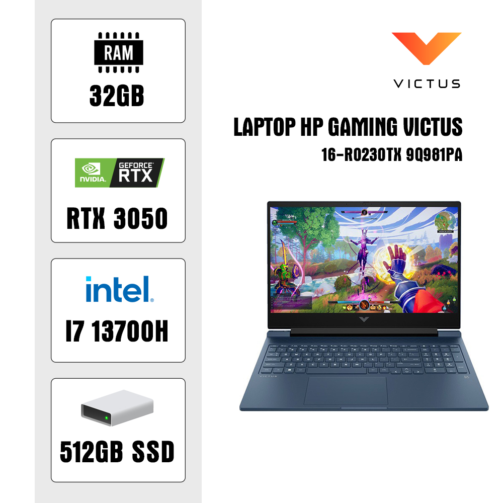 Laptop HP Gaming Victus 16-r0230TX 9Q981PA ảnh 1