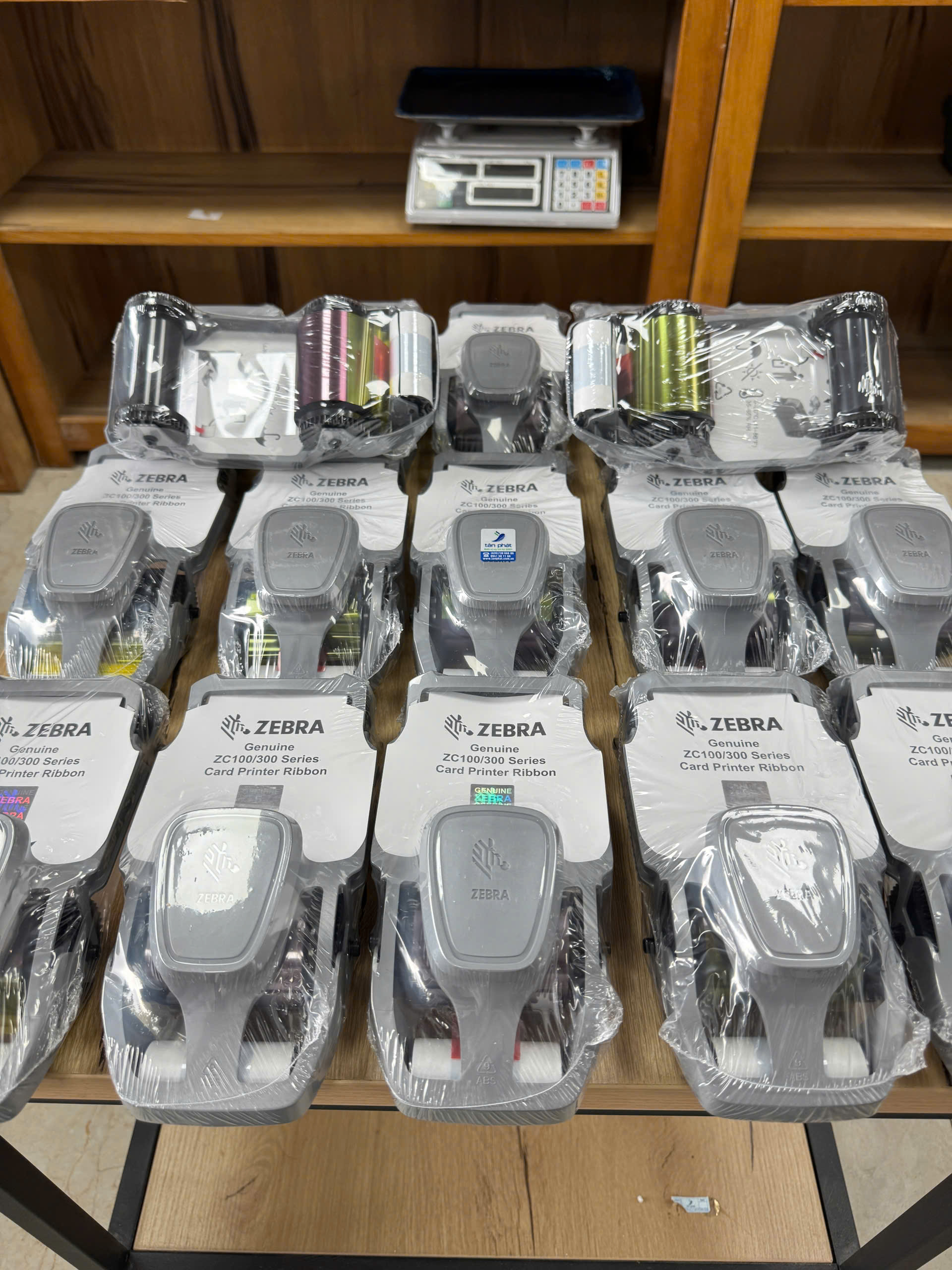 Ruy băng mực YMCKO 800300-350AP m&aacute;y Zebra ZC100/ZC300