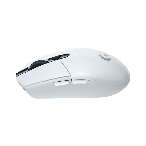 Chuột không dây Logitech G304 Lightspeed Wireless White mặt ngang