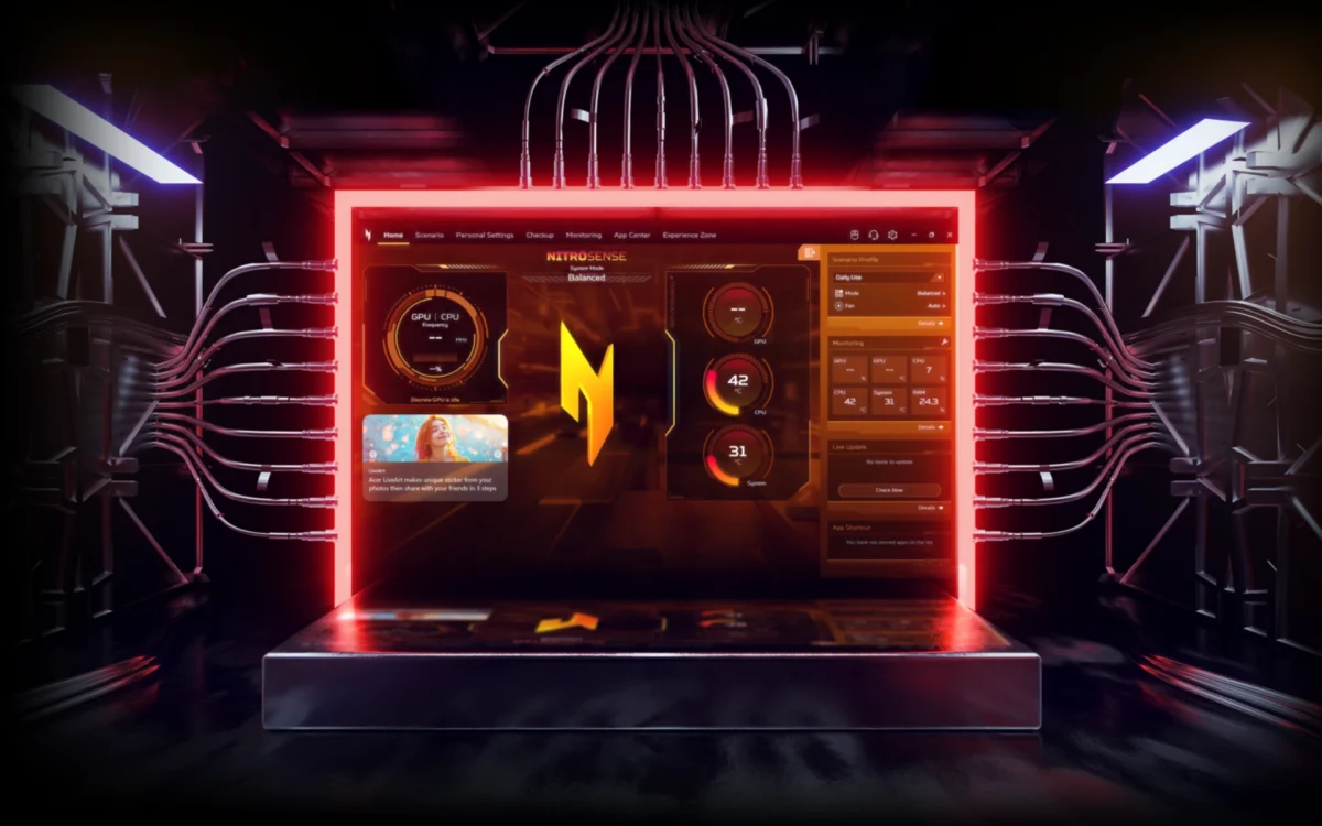 Laptop Acer Gaming Nitro V 16 ProPanel ANV16S-61-R9ZV NH.QXPSV.002 (Ryzen 7 350 | RTX 5060 8GB | 16GB | 1024GB | 16inch 2K 180Hz | Win 11 | Đen) ảnh 3