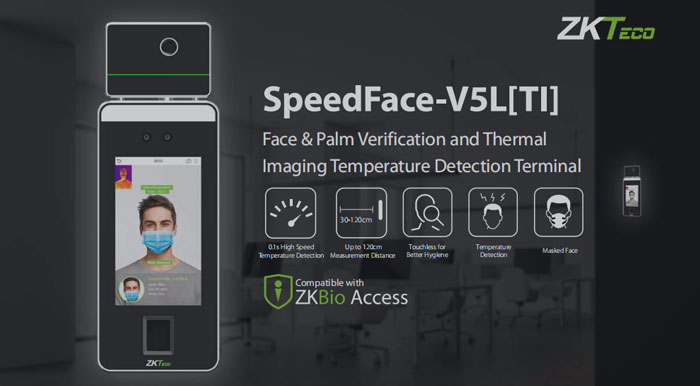 Máy chấm công ZK Teco SpeedFace-V5L[TI] ảnh 1