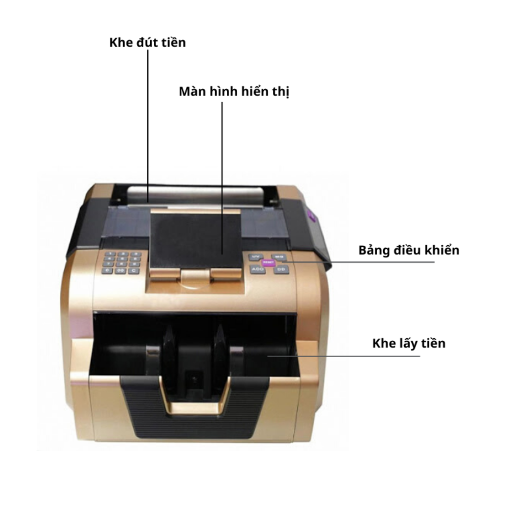 m&aacute;y đếm tiền Silicon MC-2900 - n&uacute;t chức năng