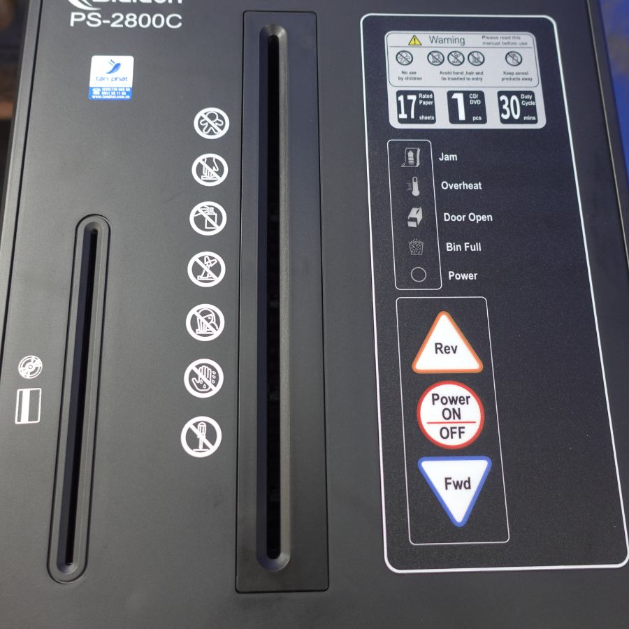 Máy hủy tài liệu Silicon PS-2800C ảnh 2