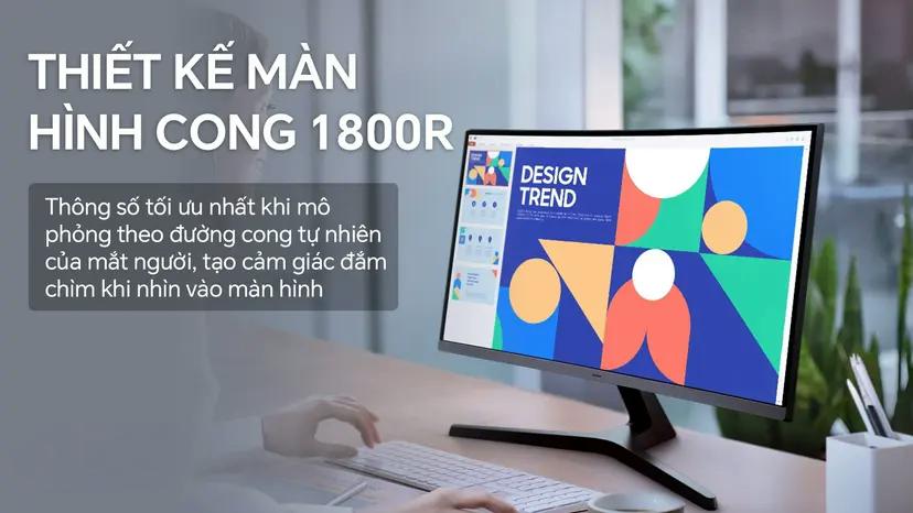 Màn hình cong Samsung LS27D390GAEXXV (27Inch/ Full HD/ 4ms/ 100HZ/ 250cd/m2/ VA) ảnh 2