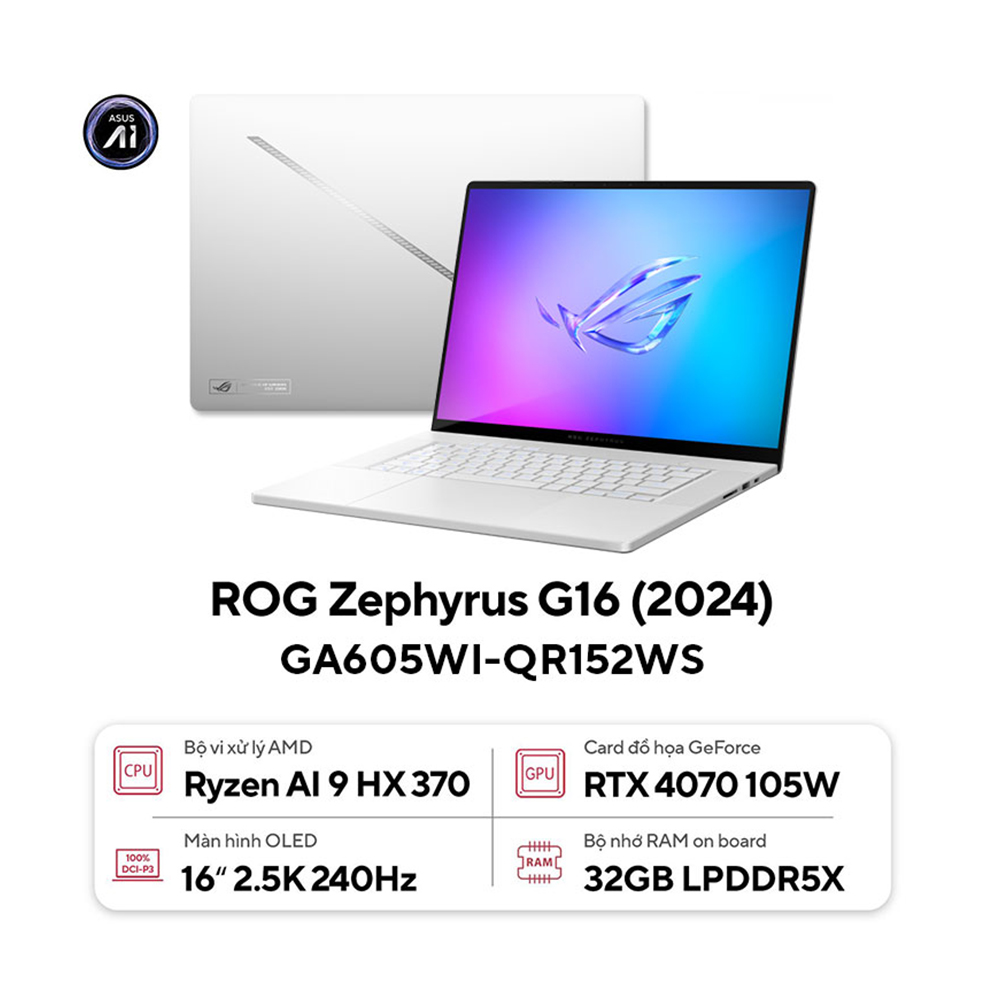 Laptop Asus Gaming ROG Zephyrus G16 GA605WI-QR152WS ảnh 1