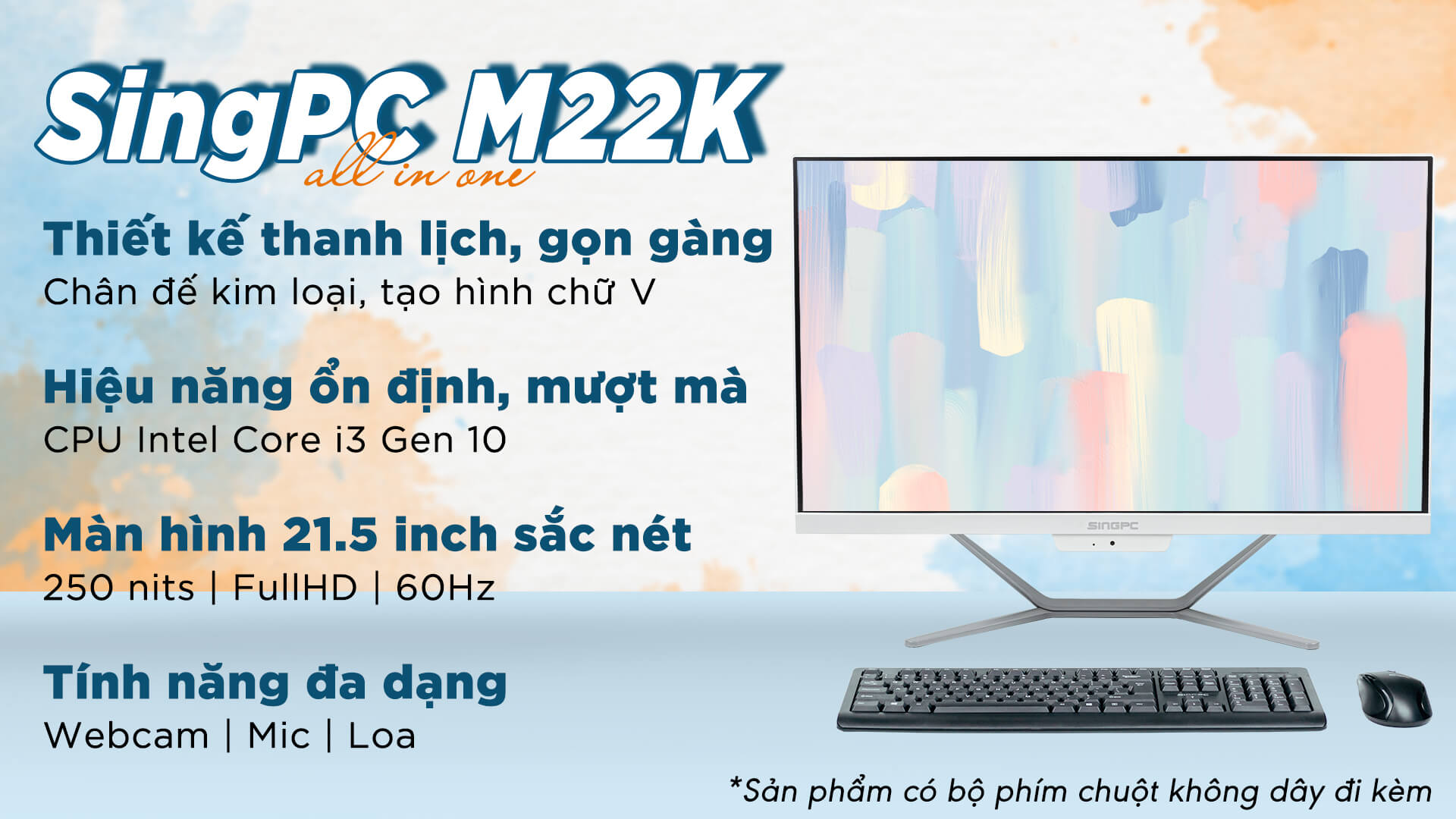 Máy tính AIO SingPC M22Ki582-W ảnh 2