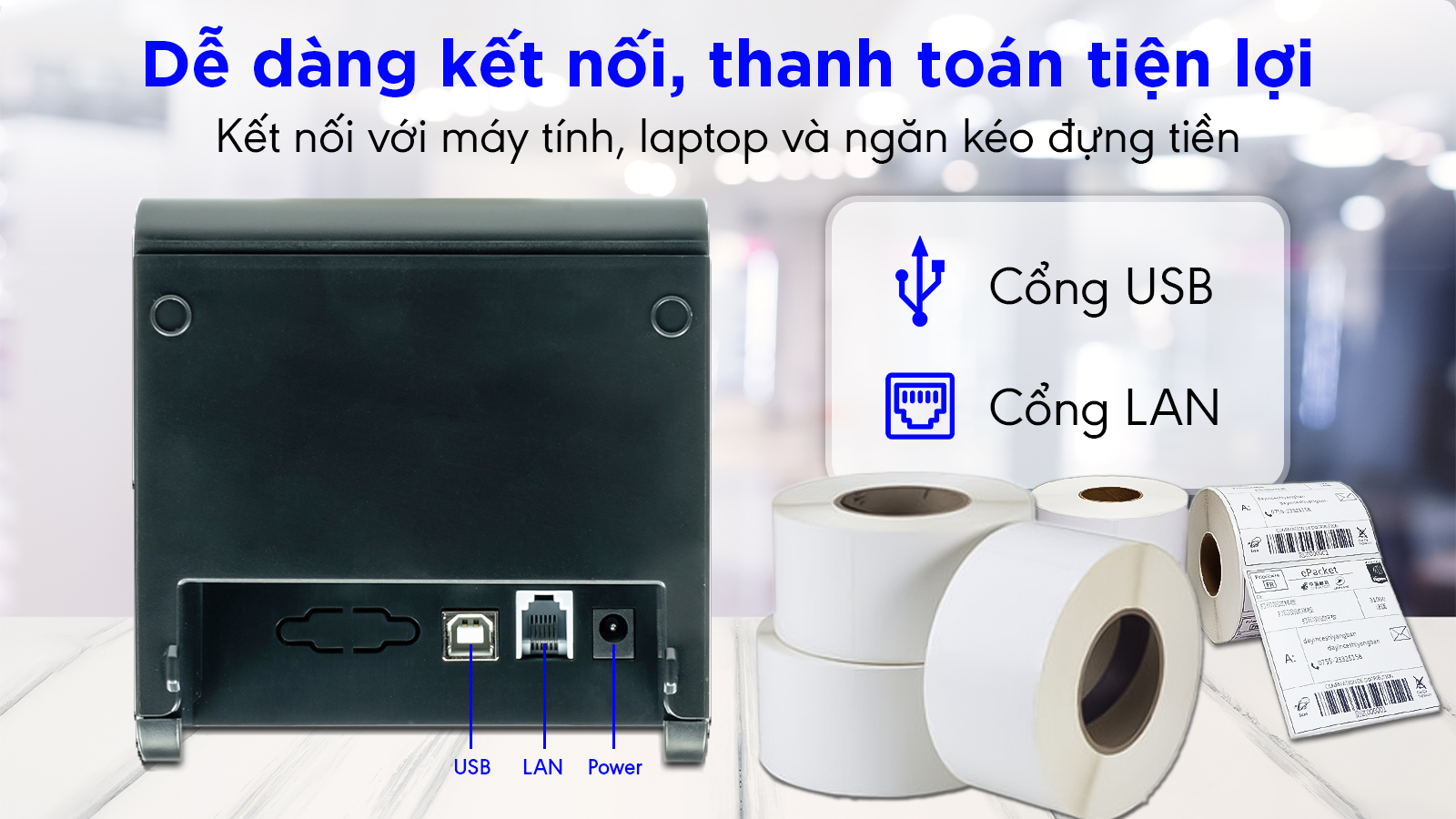 Máy in hóa đơn SingPC Print-211 (In nhiệt/ K58) ảnh 3