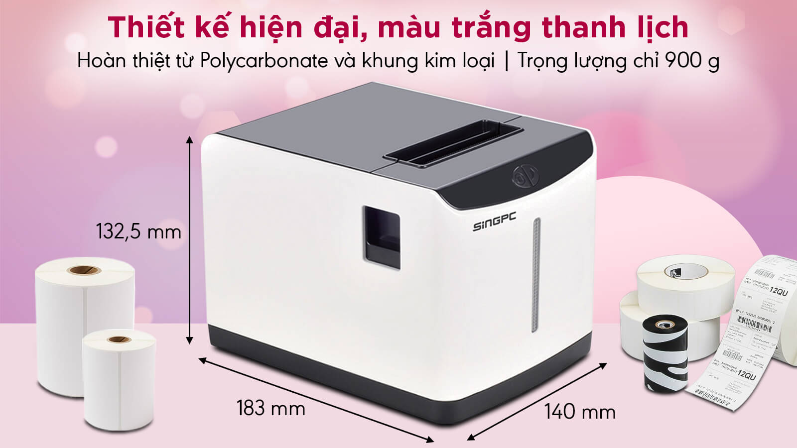 Máy in hóa đơn SingPC Print-371 (In nhiệt/ K80) ảnh 2