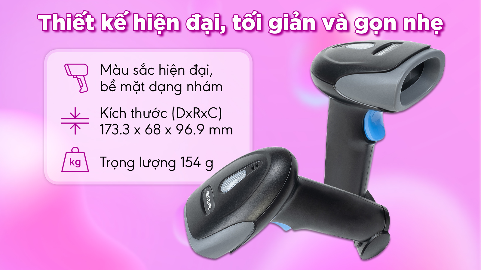Máy quét mã vạch 2D SingPC Scan-2623TR cầm tay không dây ảnh 2