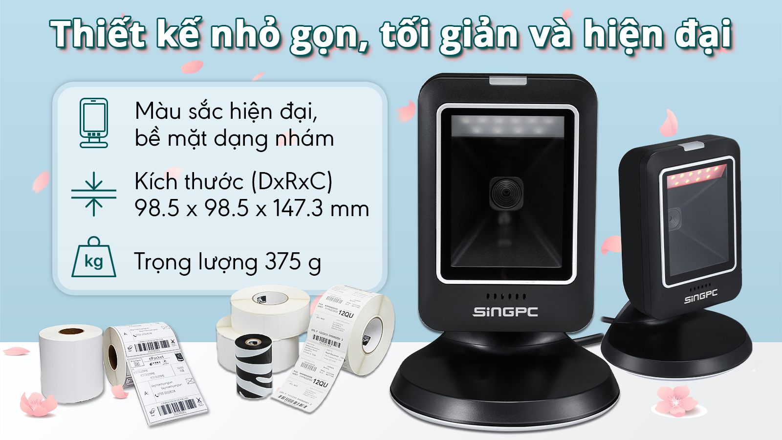 Máy quét mã vạch 2D SingPC Scan-2800U để bàn có dây ảnh 2