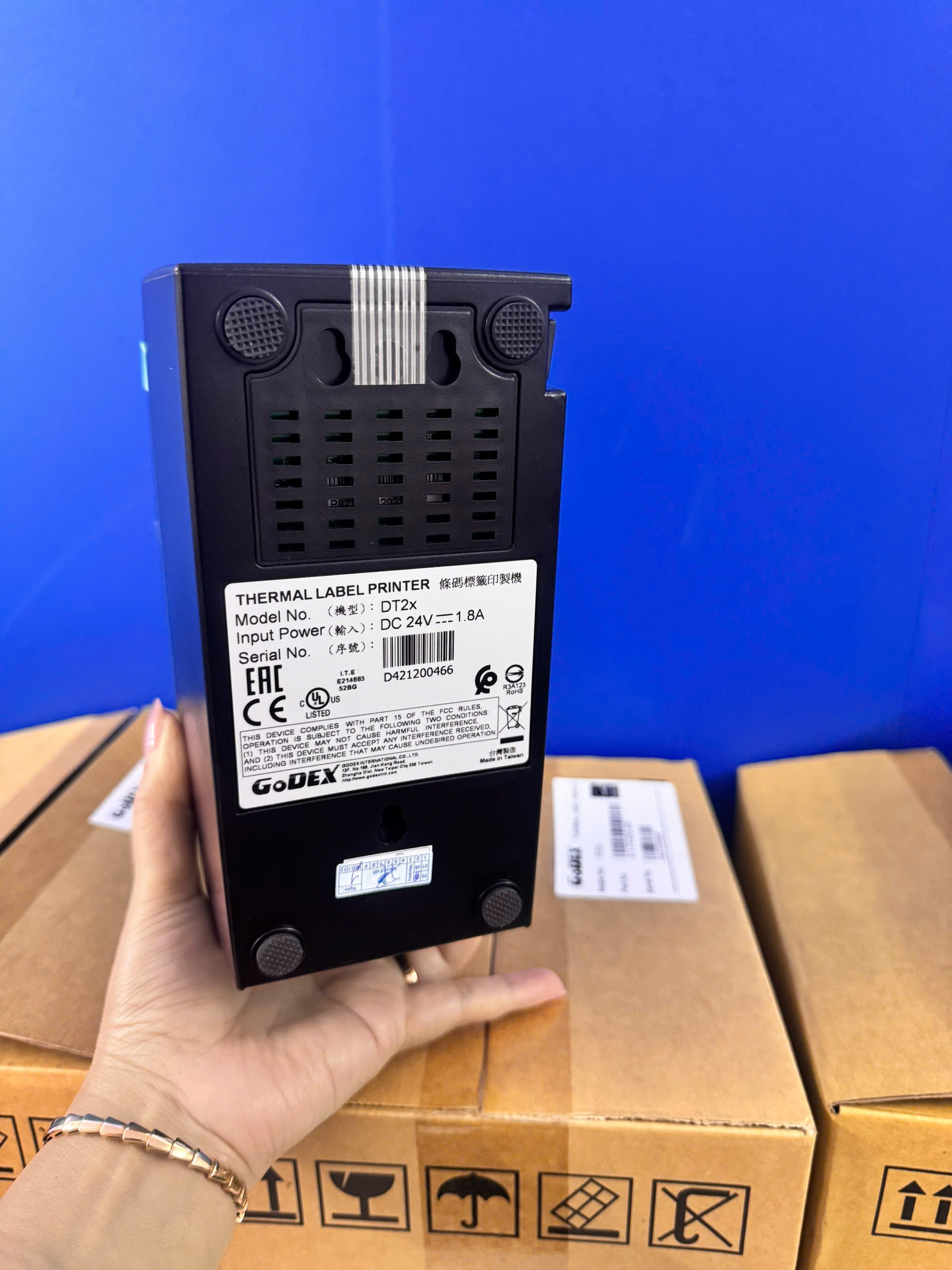 M&aacute;y in m&atilde; vạch Godex DT2X (USB + LAN + RS232)