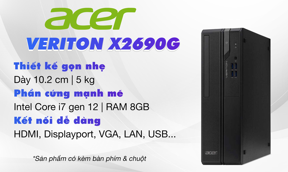 PC ACER VERITON X2690G I7-12700 hình 1