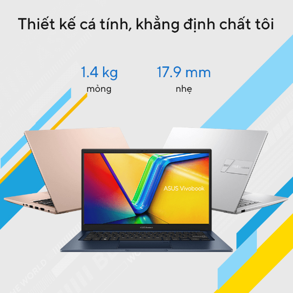 Thiết kế của Laptop Asus Vivobook X1404VA-NK125W