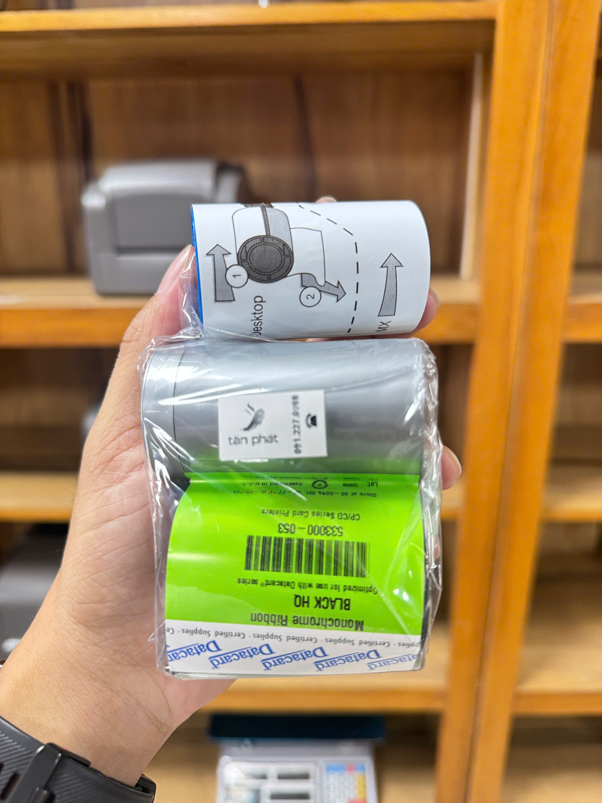 Ribbon mực đen Datacard 533000-053 (1500 thẻ) - dùng cho các máy CD, CP series