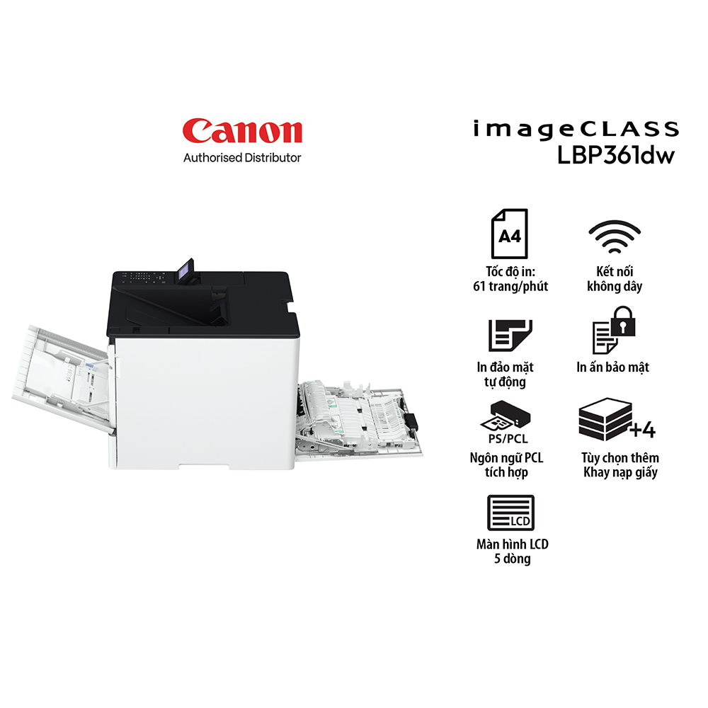 Máy in laser đen trắng Canon LBP361dw ảnh 1