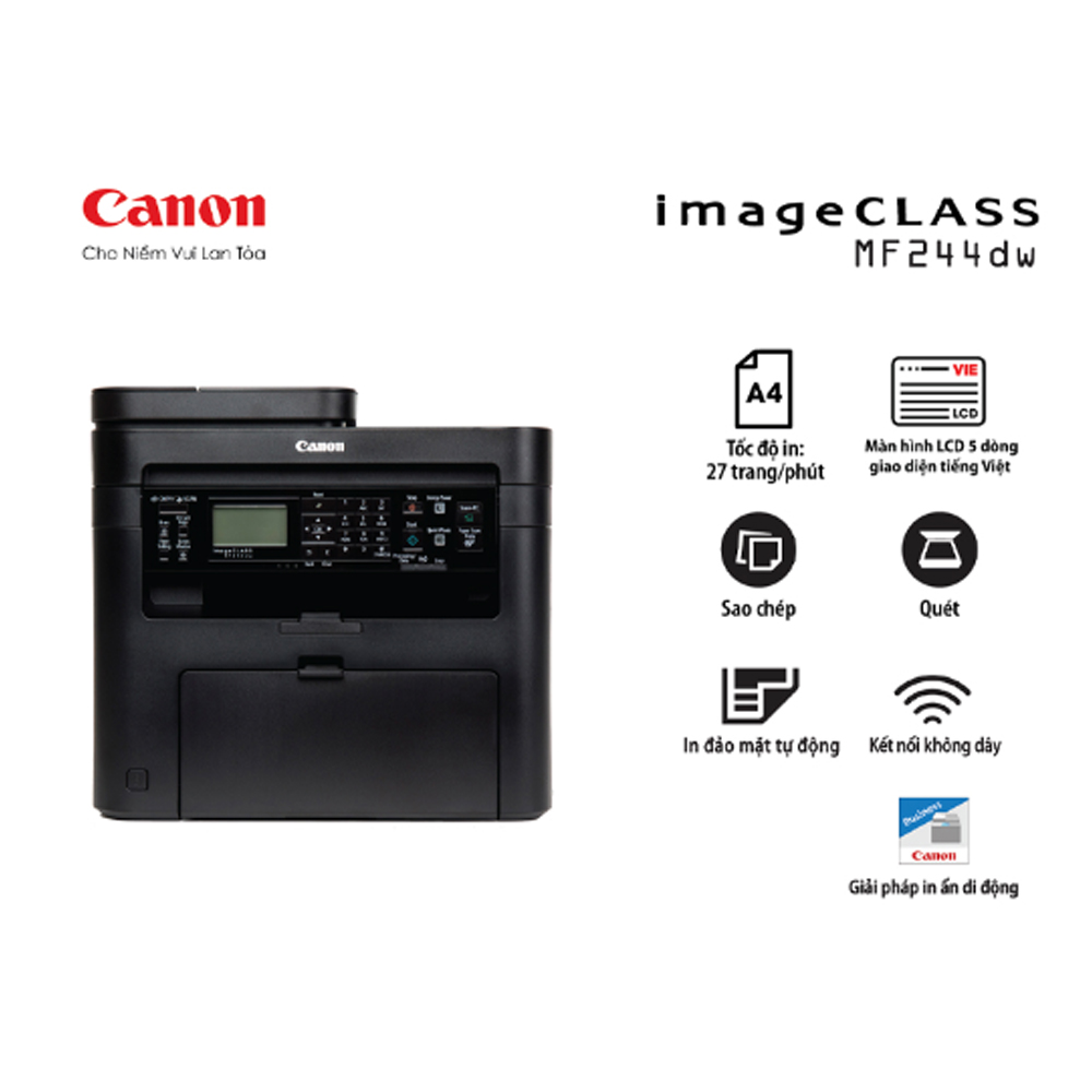 Máy in laser đen trắng Canon MF244DW ảnh 1