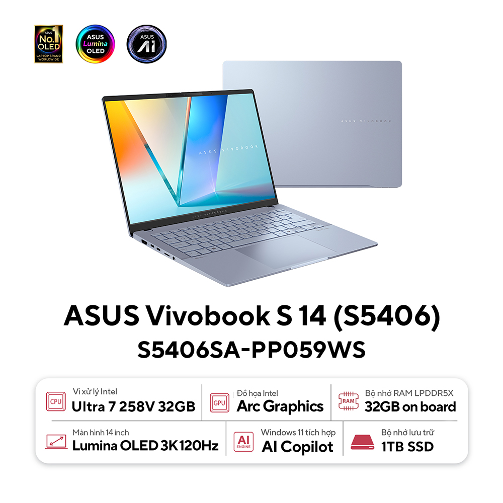 Laptop ASUS Vivobook S 14 OLED S5406SA-PP059WS ảnh 1