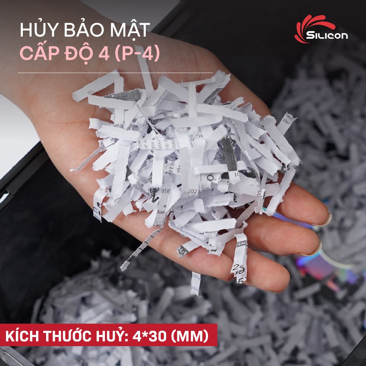 M&aacute;y hủy t&agrave;i liệu Silicon PS-1008C