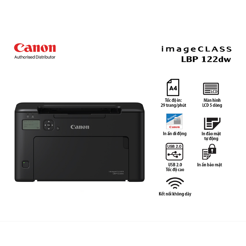 Máy in laser đen trắng Canon LBP122DW ảnh 4