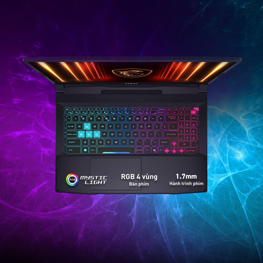 Laptop MSI Gaming Katana 15 HX B14WEK-028VN (i7 14650HX/ 16GB/ 512GB SSD/ RTX 5050 8GB/ 15.6 inch QHD/ 165Hz/ Win11/ Black/ Balo) ảnh 3