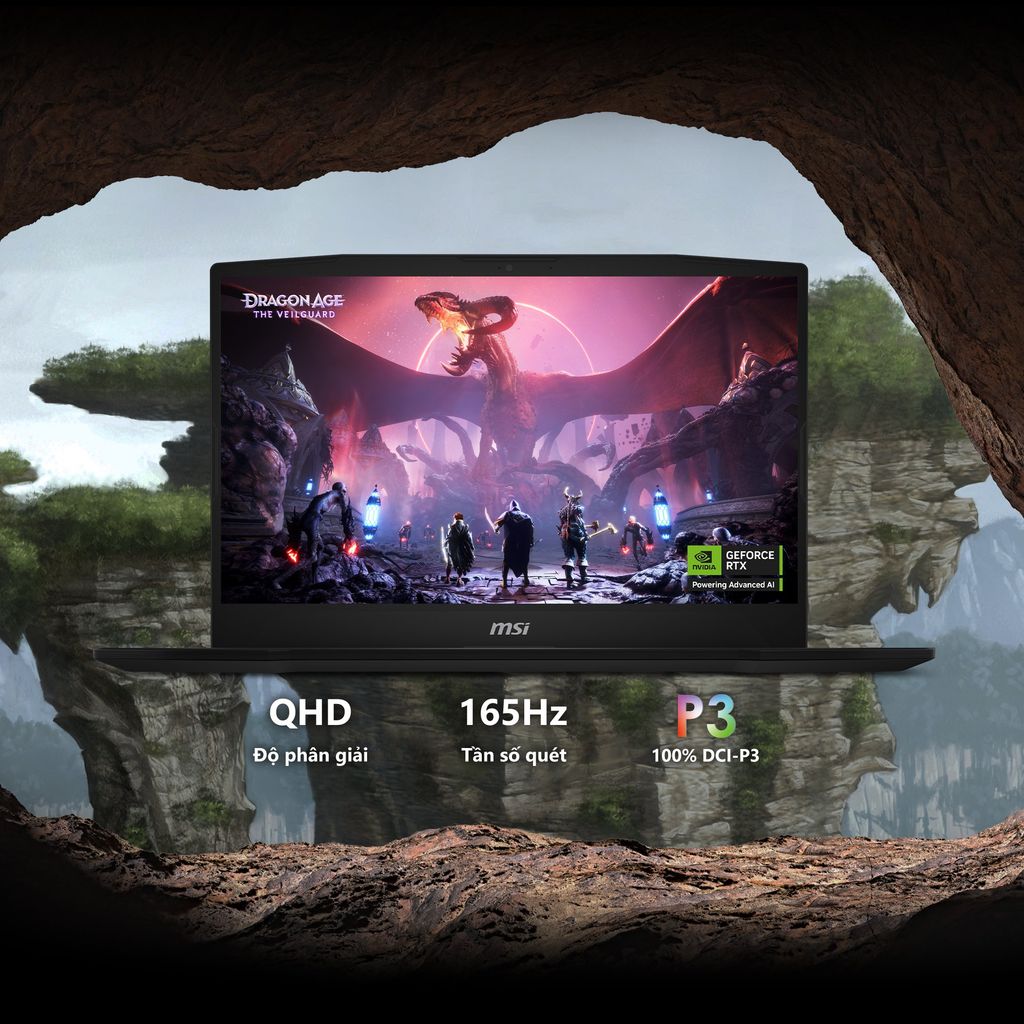 Laptop MSI Gaming Katana 15 HX B14WEK-286VN (I5 14450HX/ 16GB/ 512GB SSD/ RTX 5050 8GB/ 15.6 inch QHD/ 165Hz/ Win11/ Black) ảnh 2
