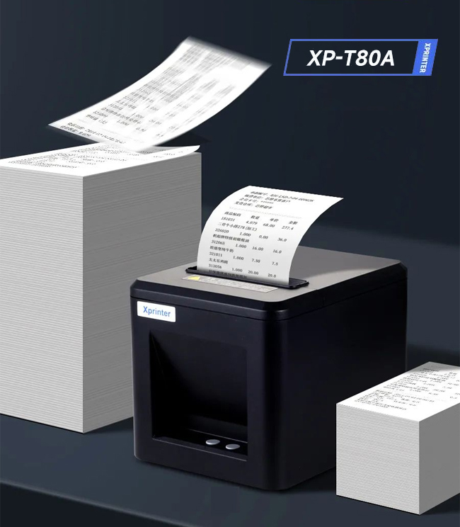 Máy in hoá đơn nhiệt Xprinter XP-T80A (USB+LAN) ảnh 1