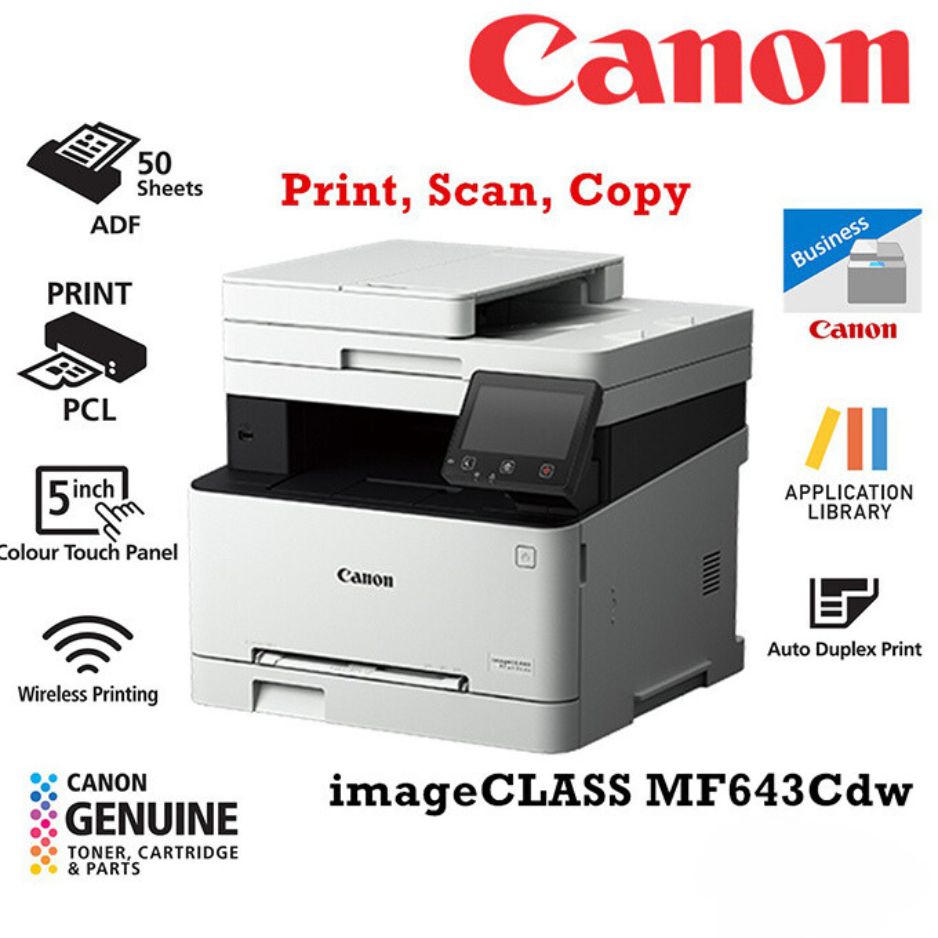 Máy in laser màu Canon MF643CDW ảnh 1