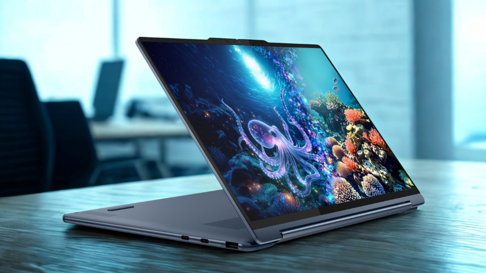 Laptop Lenovo Yoga 9 2-in-1 14ILL10 83LC002LVN OLED (Ultra 7 258V/ 32GB/ 1TB SSD/ 14 inch 4K WQUXGA Touch/ Win 11/ Office/ Vỏ nhôm/ USB-C + Bao da/ Pen/ 3Y) ảnh 2