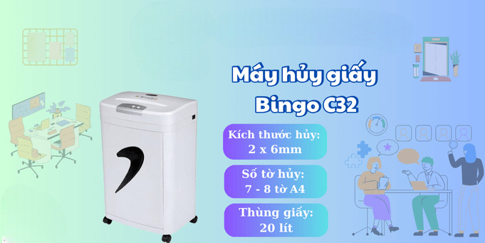 Máy hủy tài liệu Bingo C32 ảnh 1