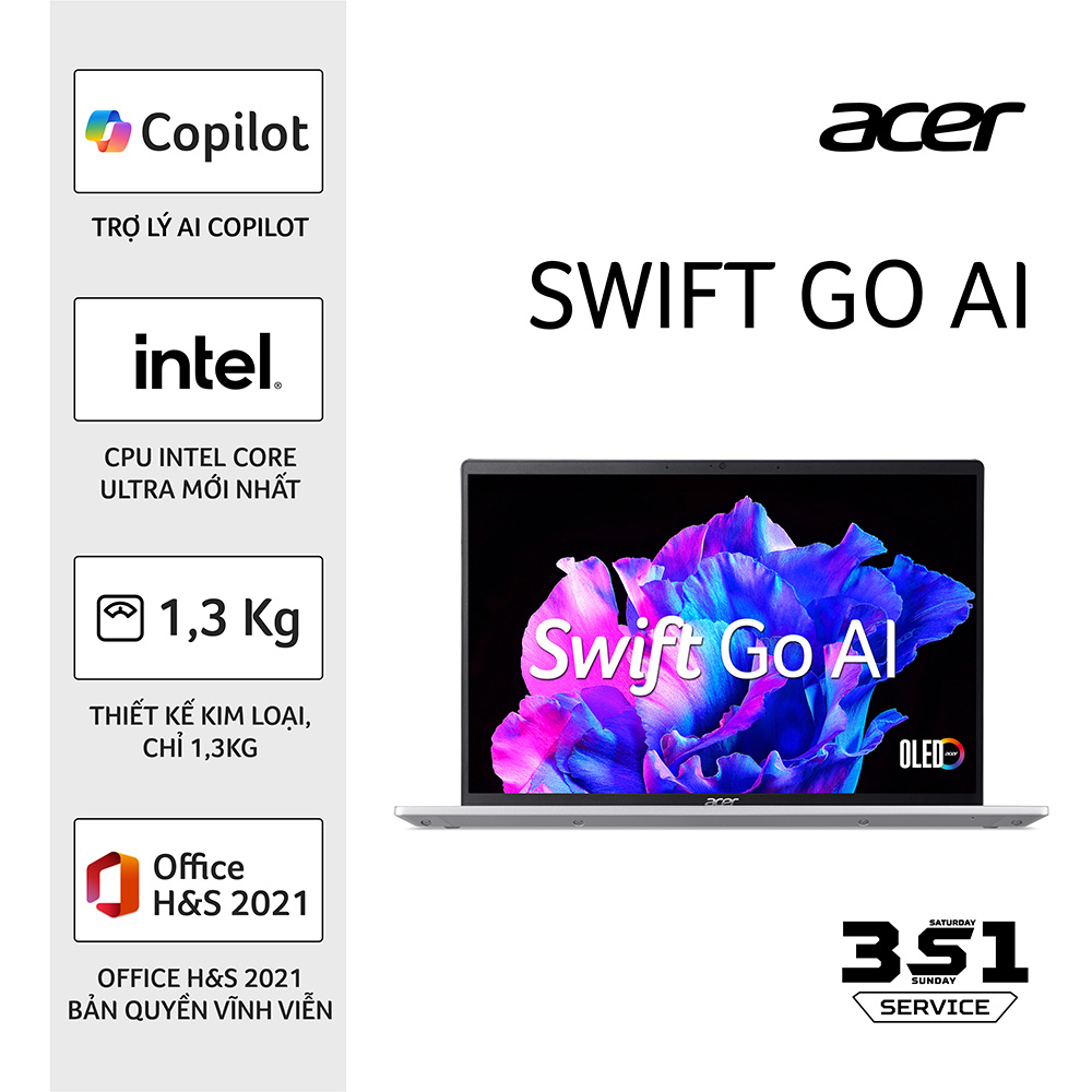 Laptop Acer Swift Go SFG14-72-55HZ NX.KRKSV.002 ảnh 1
