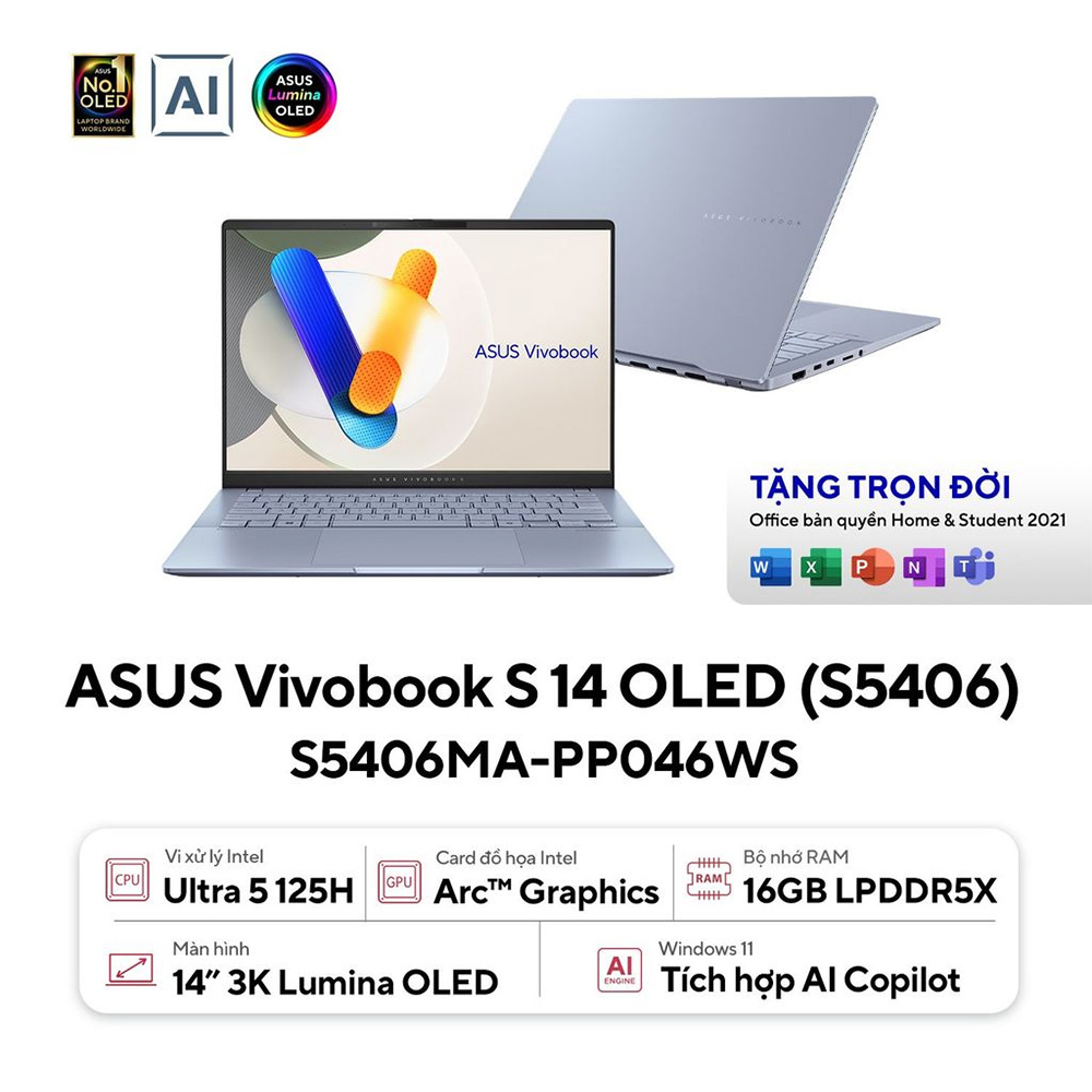 Laptop ASUS Vivobook S 14 OLED S5406MA-PP046WS ảnh 1