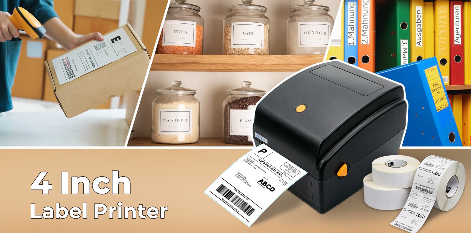Máy in mã vạch Xprinter XP-428A_UB - Giải pháp in tem nhãn tốc độ cao cho và logistics