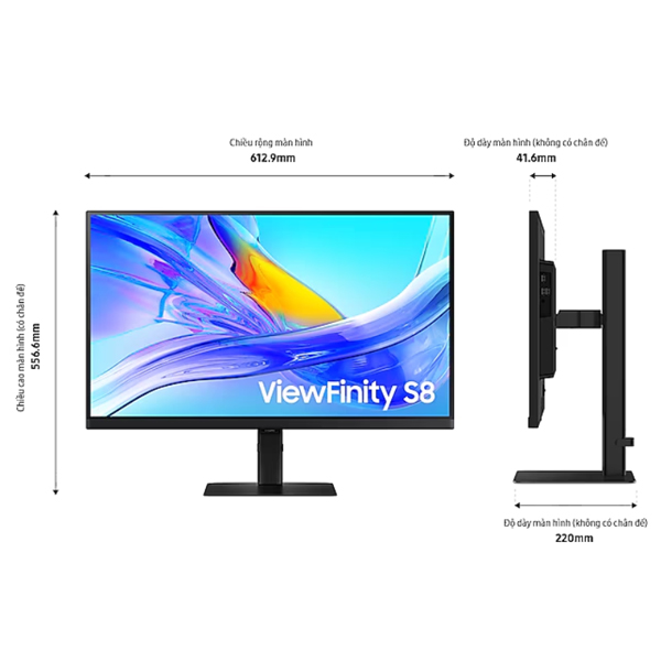 Màn hình đồ họa Samsung ViewFinity LS27D804UAEXXV ảnh 2