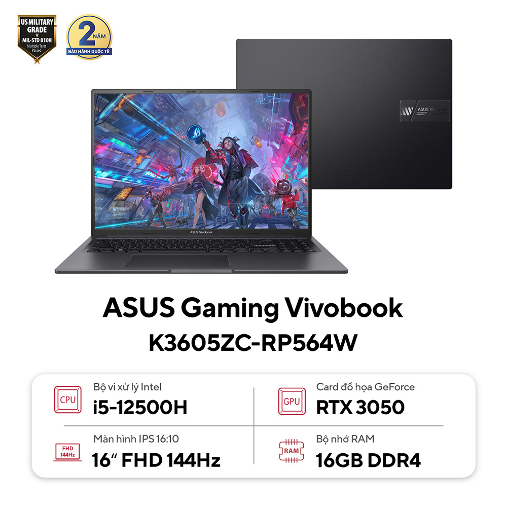 Laptop ASUS Gaming Vivobook K3605ZC-RP564W ảnh 1