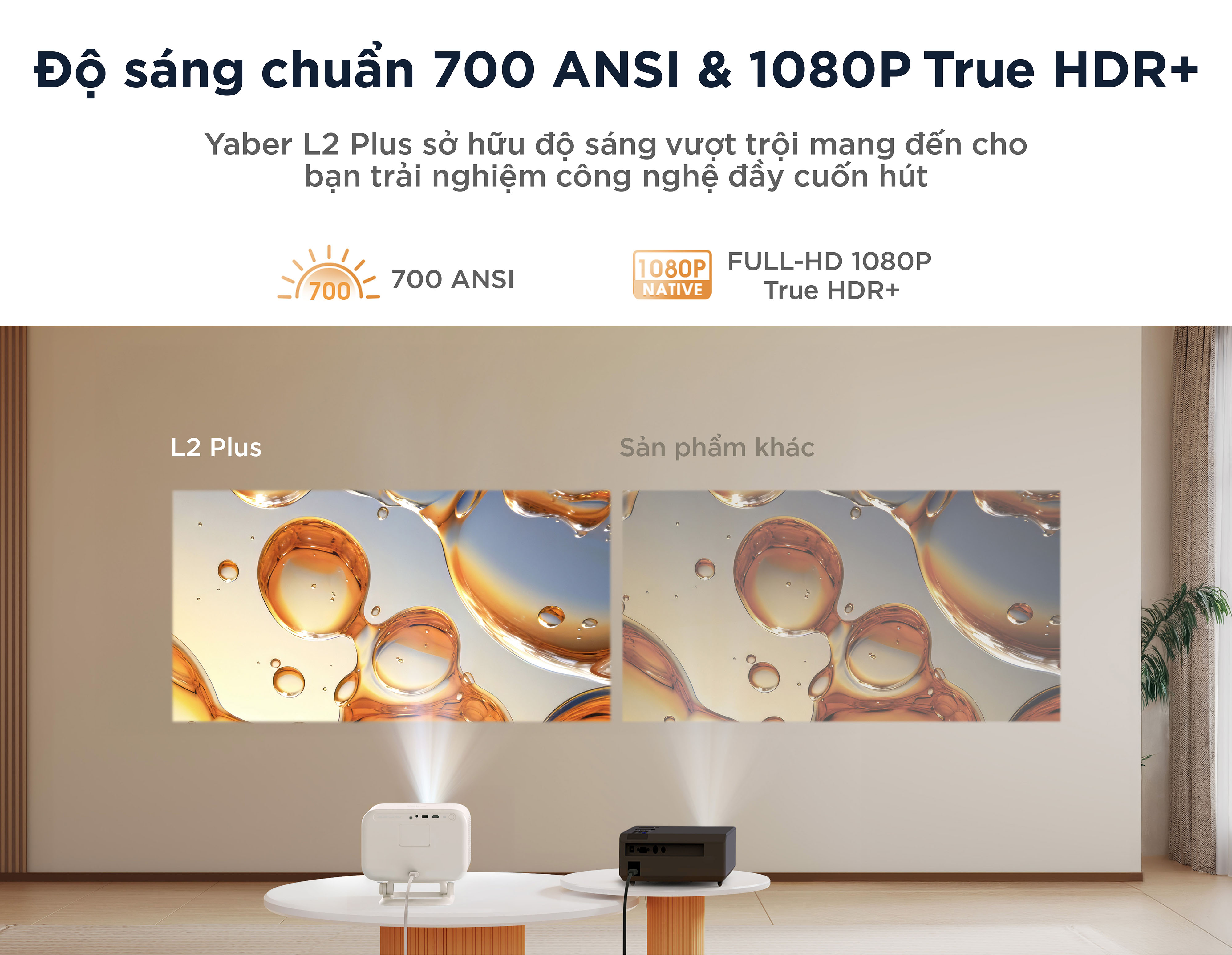 Máy chiếu mini thông minh Yaber L2 Plus ảnh 2