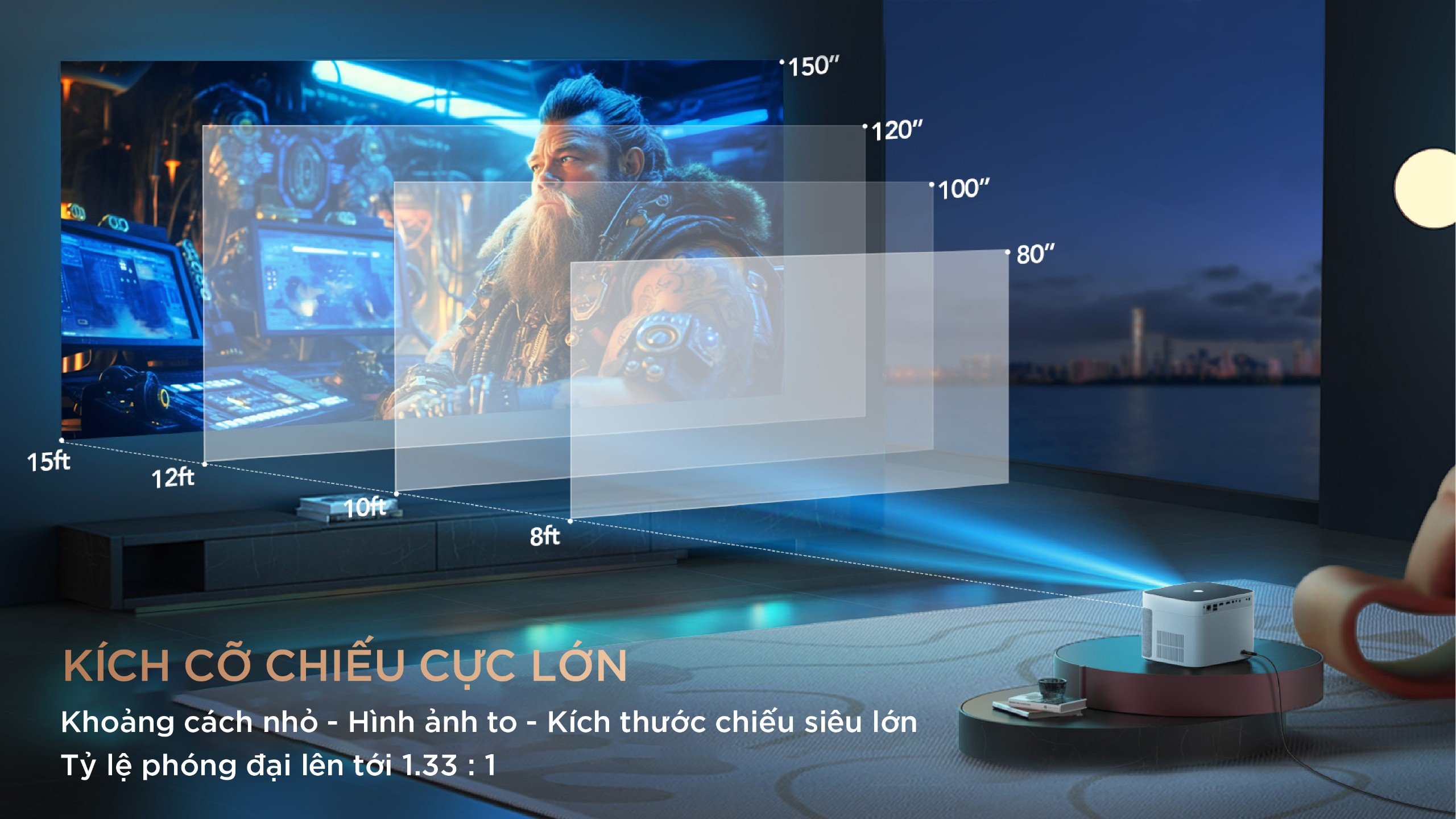 Máy chiếu mini thông minh Yaber U11 ảnh 2