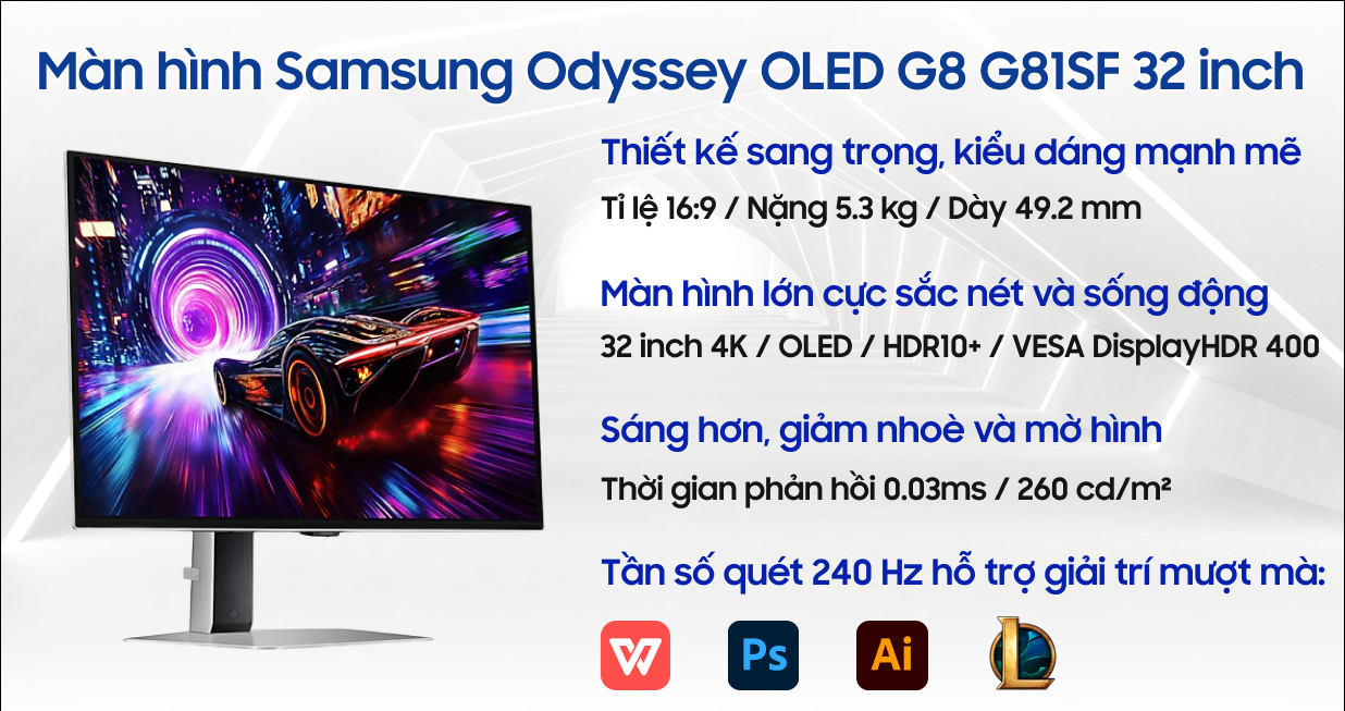 Samsung Odyssey OLED G8 G81SF LS32FG812SEXXV