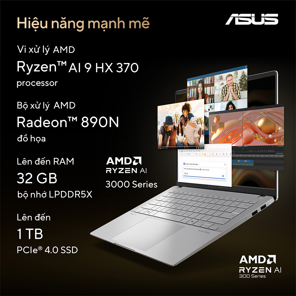 Laptop Asus Vivobook S 14 OLED M5406WA-PP071WS ảnh 3