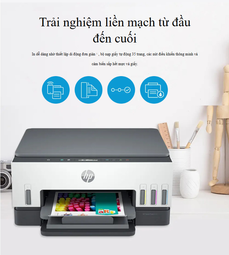Máy in phun màu HP Smart Tank 750 6UU47A ảnh 2