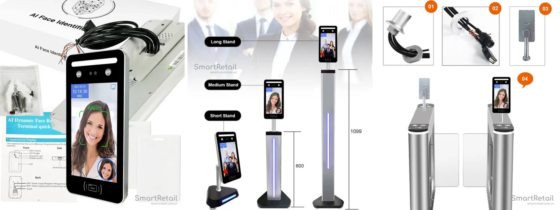 Máy chấm công Facepro-009 nhận diện khuôn mặt AI