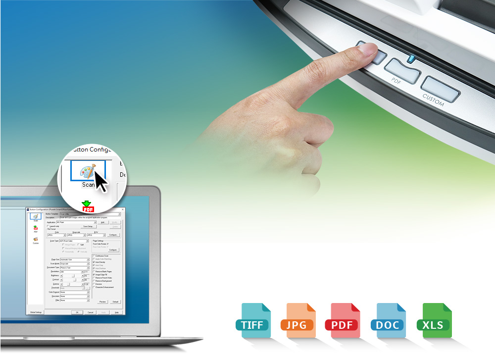 Máy Scan Plustek SmartOffice PL3060 (A4/ Đảo mặt/ ADF/ USB) ảnh 1