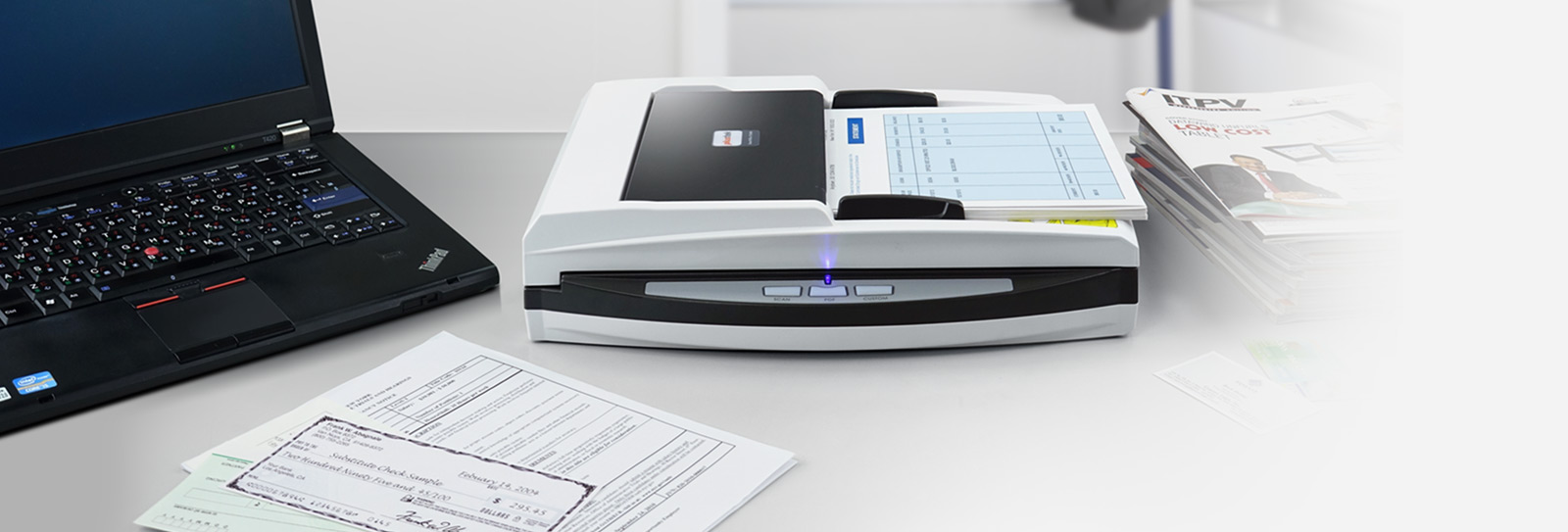 Máy Scan Plustek SmartOffice PL3060 (A4/ Đảo mặt/ ADF/ USB) ảnh 2