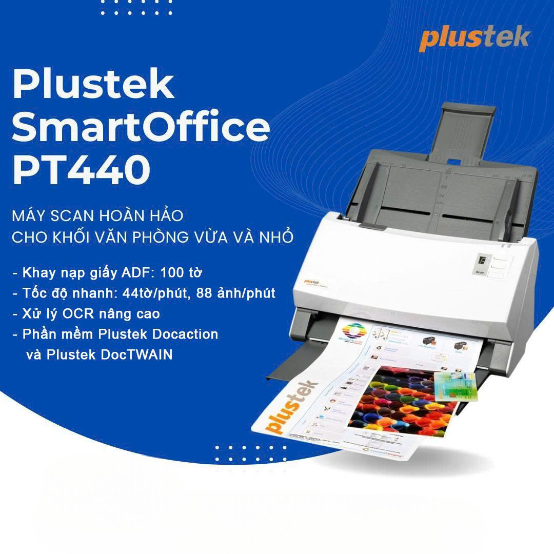 Máy Scan Plustek SmartOffice PT440 (A4/ Đảo mặt/ ADF/ USB) ẢNH 1