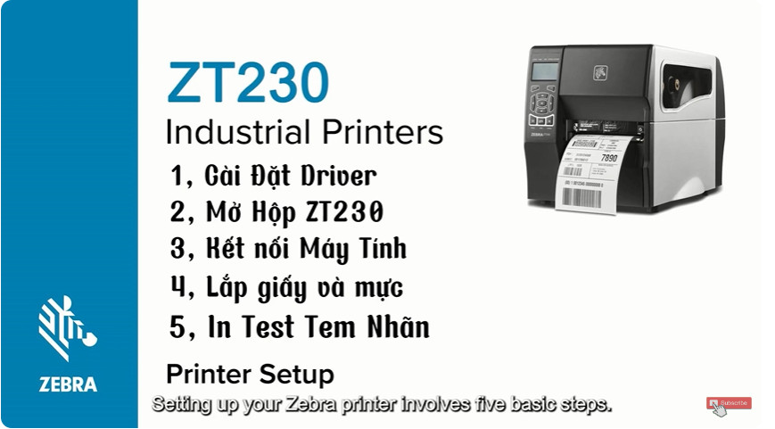 Hướng dẫn sử dụng máy in mã vạch Zebra ZT230