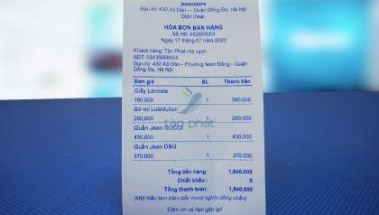 Giấy chuyên dụng để các doanh nghiệp hay cửa hàng in thông tin thanh toán