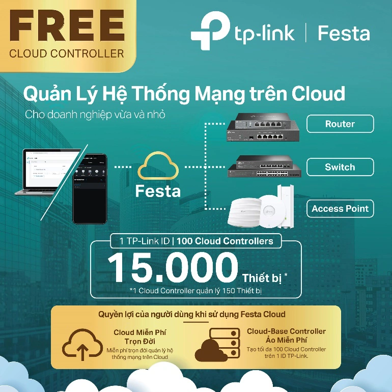 Giải pháp quản lý hệ thống mạng Festa Cloud Của TP-Link
